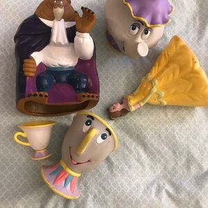 Vintage toys mrs Potts tea pot beauty beast